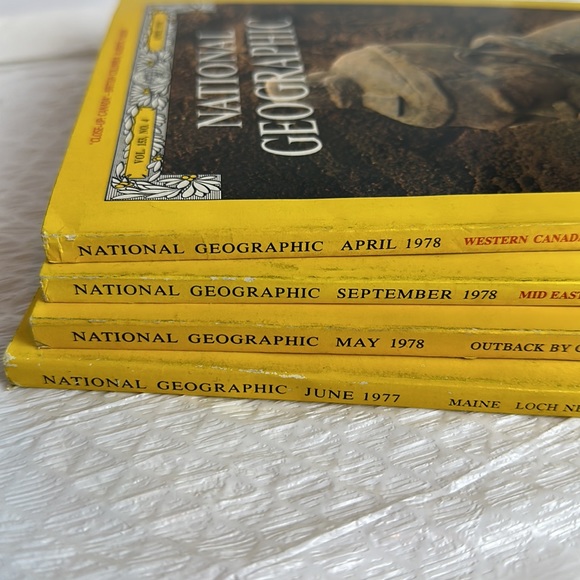 Vintage National Geographic Magazine 1977-1978 Lot of 4 - Picture 8 of 12
